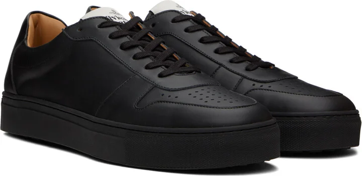 Vivienne Westwood Black Classic Punch Trainer Low Top Sneakers - Image 4