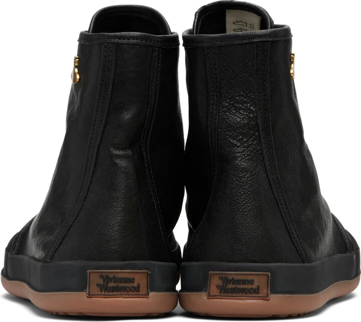 Vivienne Westwood Black High-Top Animal Gym Sneakers - Image 2