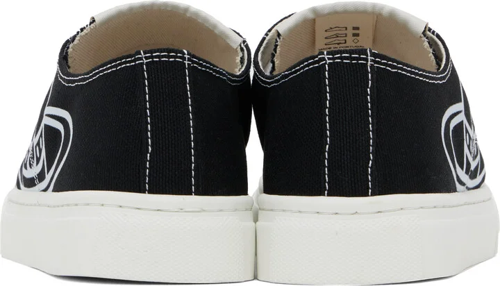 Vivienne Westwood Black Low-Top Plimsoll Sneakers - Image 2
