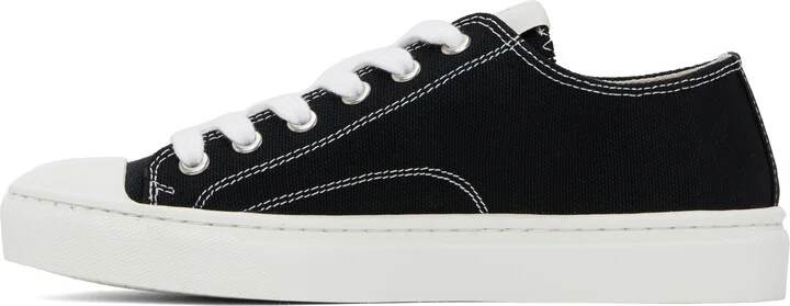 Vivienne Westwood Black Low-Top Plimsoll Sneakers - Image 3