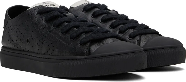 Vivienne Westwood Black Low Top Soft Punch Sneakers - Image 4