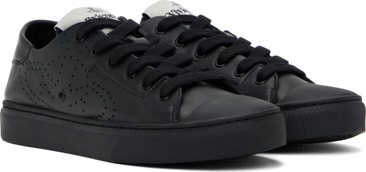 Vivienne Westwood Black Low-Top Soft Punch Trainer Sneakers - Image 4