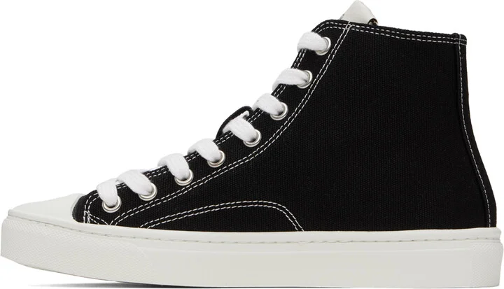Vivienne Westwood Black Plimsoll High-Top Sneakers - Image 3