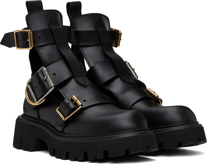 Vivienne Westwood Black Rome Commando Boots - Image 4