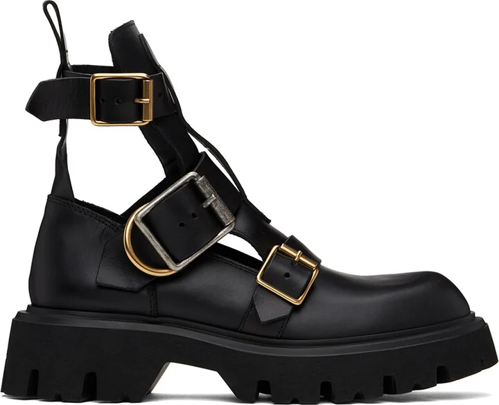 Vivienne Westwood Black Rome Commando Boots