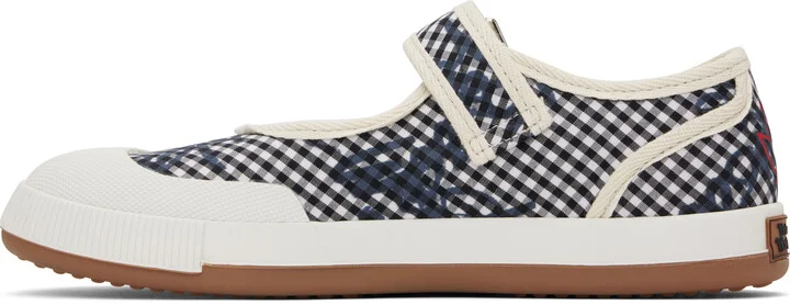 Vivienne Westwood Black & White Animal Gym Bar Ballerina Flats - Image 3