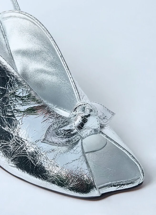 Vivienne Westwood Bow Peep Heels - Woman Heels Silver Eu - 39 - Image 3