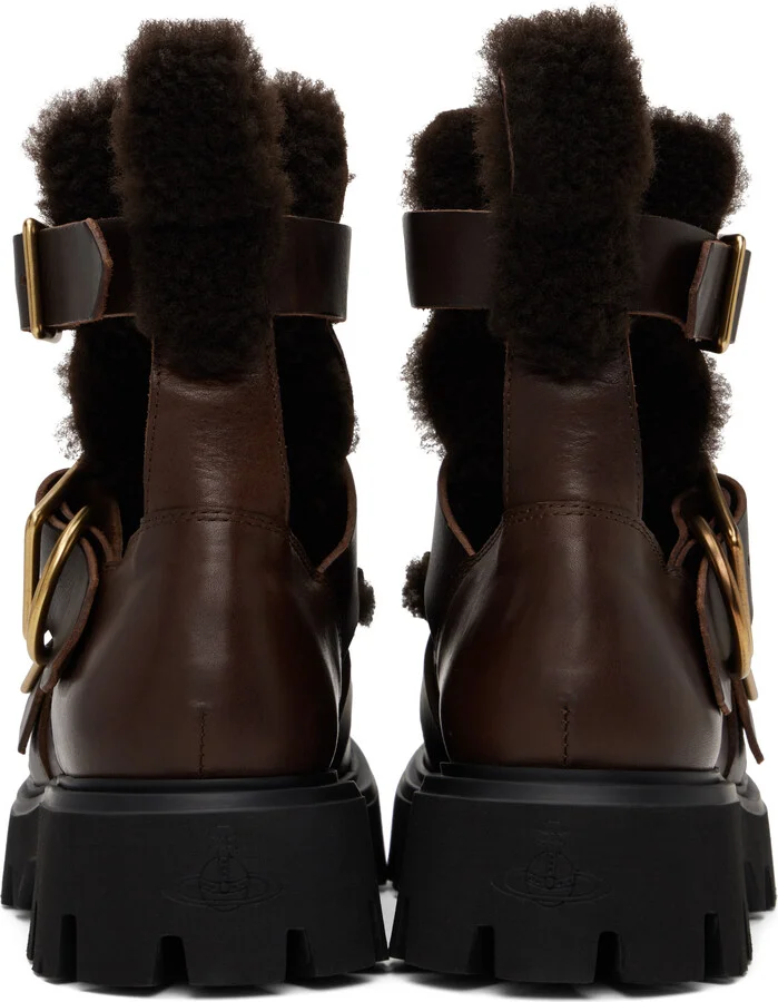 Vivienne Westwood Brown Rome Commando Boots - Image 2