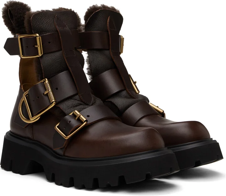 Vivienne Westwood Brown Rome Commando Boots - Image 4