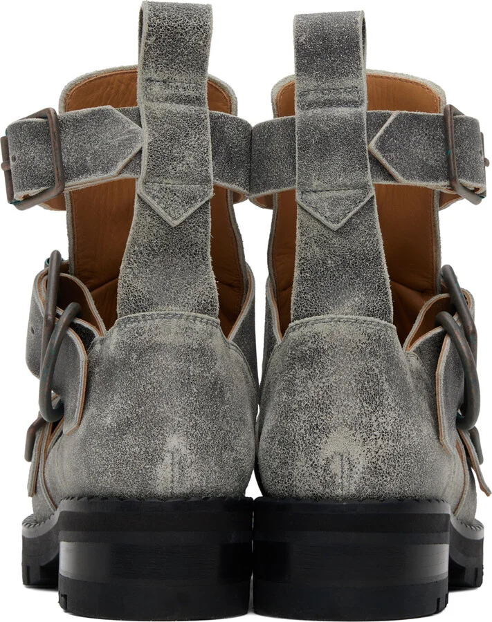 Vivienne Westwood Gray Rome Boots - Image 2