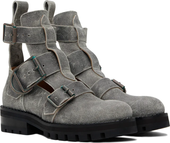 Vivienne Westwood Gray Rome Boots - Image 4
