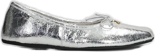 Vivienne Westwood Orb Plaque Metallic Ballet Flats
