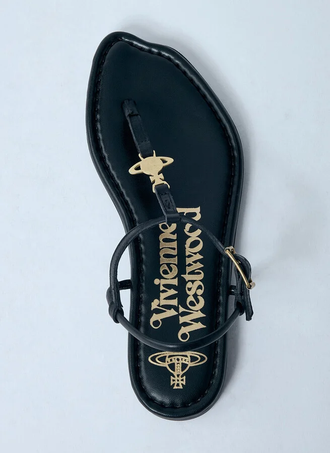 Vivienne Westwood Orb Thong Sandal - Woman Sandals Black Eu - 40 - Image 5