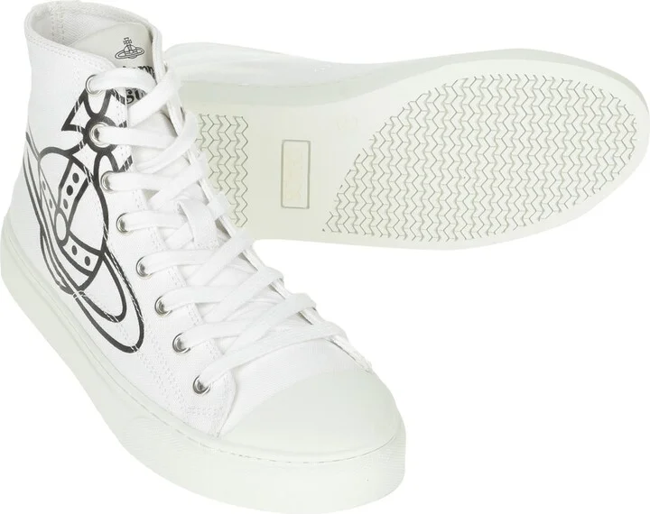 Vivienne Westwood Plimsoll High Top Canvas Woman Sneakers - Image 4