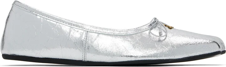 Vivienne Westwood Silver Brigitte Ballerina Flats