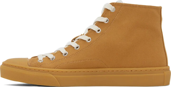 Vivienne Westwood Tan High Top Canvas Plimsoll Sneakers - Image 3