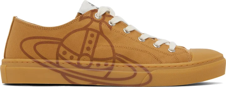 Vivienne Westwood Tan Low-Top Plimsoll Sneakers