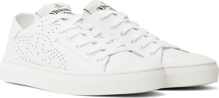 Vivienne Westwood White Low Top Soft Punch Sneakers - Image 4