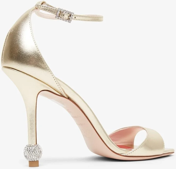 Vivier Marlene 100 embellished gold sandals - Image 3