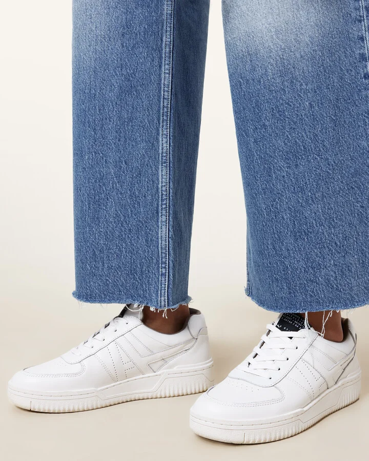 Vix Low Top Round Toe Leather Sneakers - Image 2