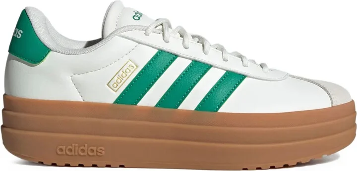 VL Court Bold "Core White/Court Green/Gold Metallic" sneakers