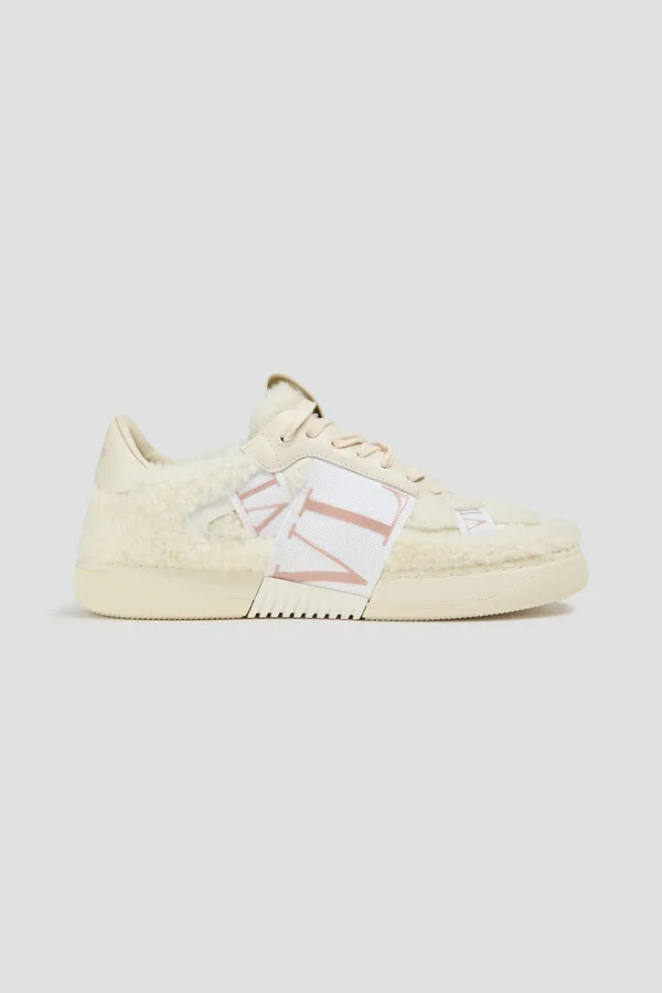VL7N canvas and shearling sneakers
