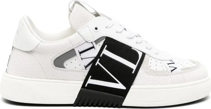 VL7N logo-tape leather sneakers
