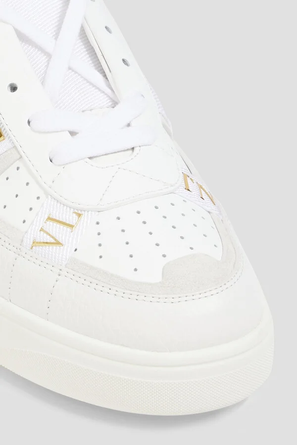 VL7N smooth and pebbled-leather high-top sneakers - Image 4