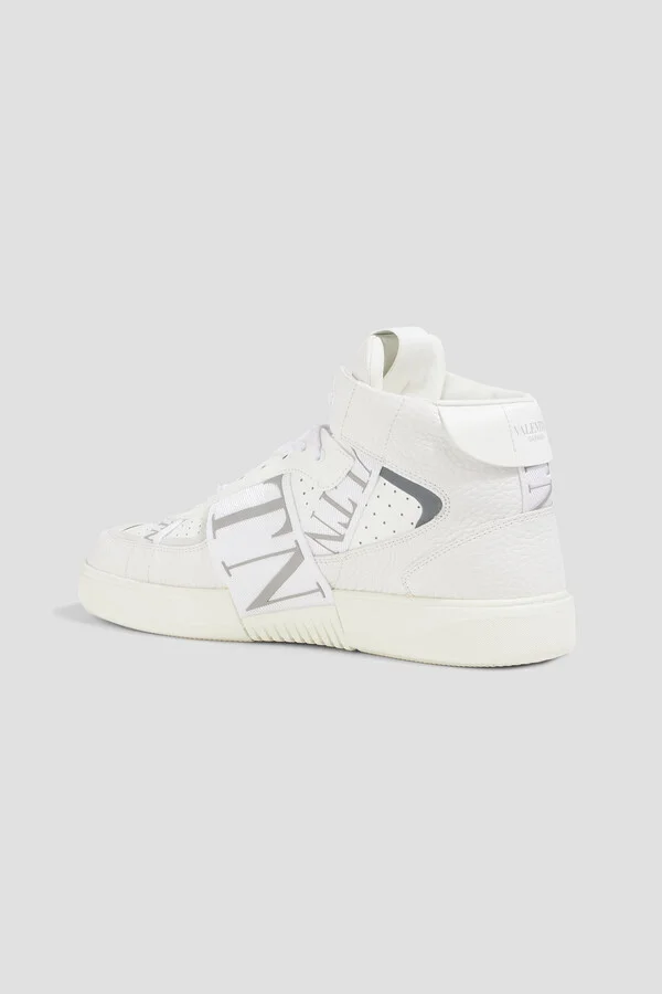 VL7N smooth and pebbled-leather high-top sneakers - Image 3