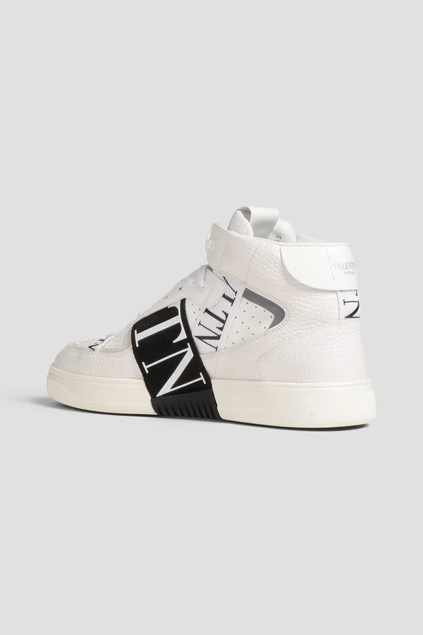 VL7N smooth and pebbled-leather high-top sneakers - Image 3