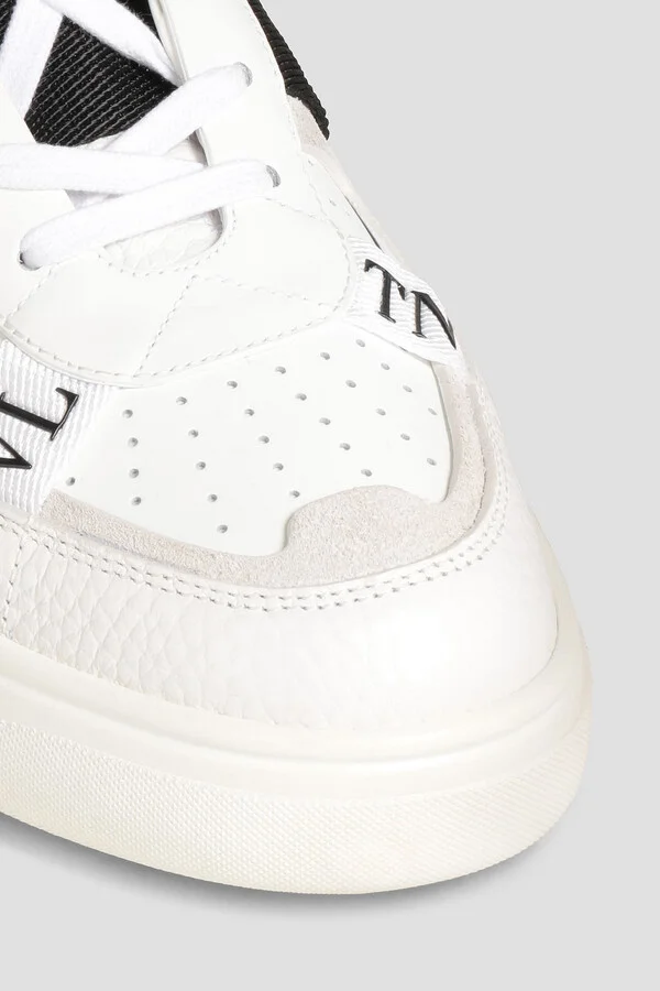 VL7N smooth and pebbled-leather high-top sneakers - Image 4