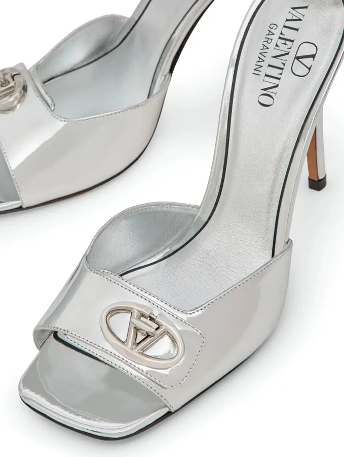 VLogo 100mm leather sandals - Image 5