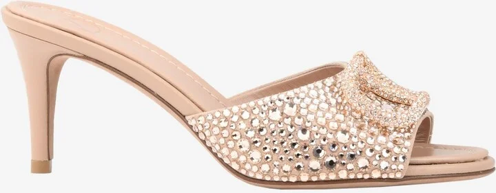 VLogo 70 Crystal-Embellished Mules