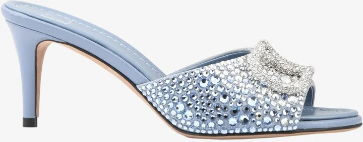 VLogo 70 Crystal-Embellished Mules
