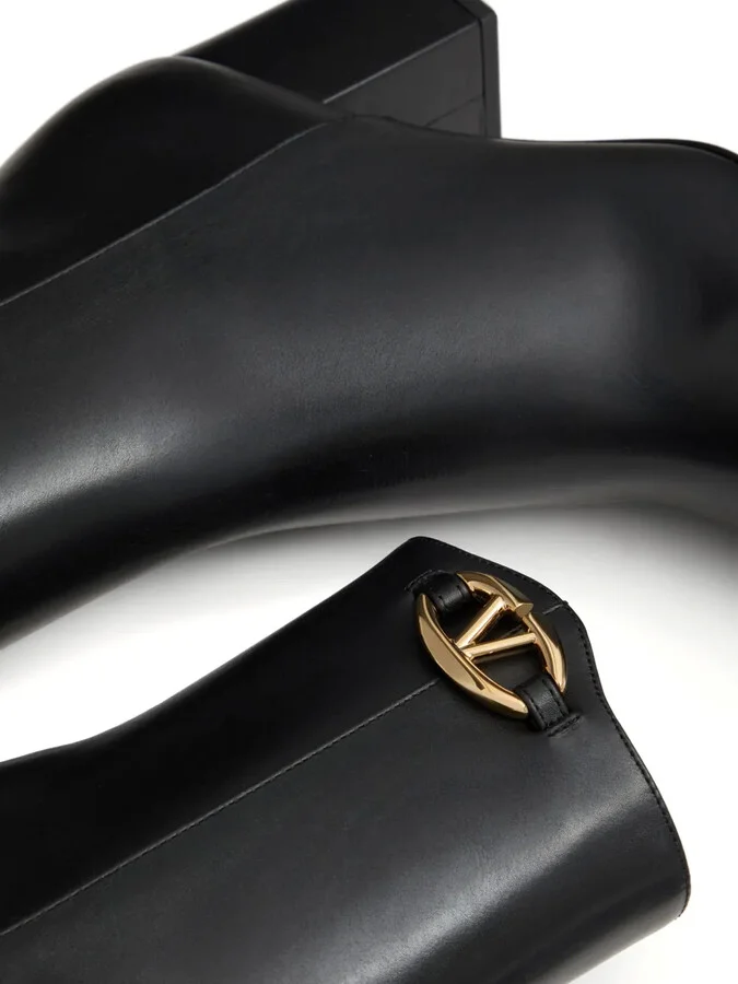 VLogo 70mm leather ankle boots - Image 5