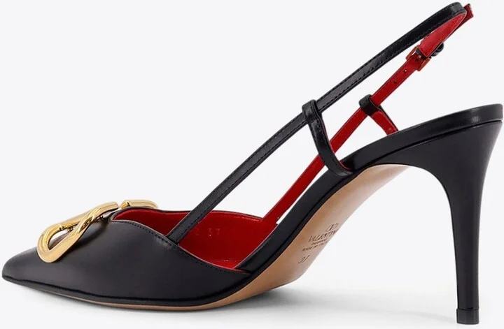 VLogo 80 Leather Slingback Pumps - Image 2