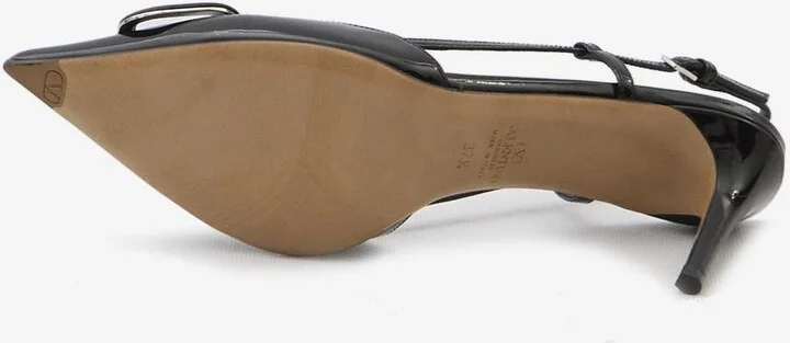 VLogo 80 Leather Slingback Pumps - Image 3