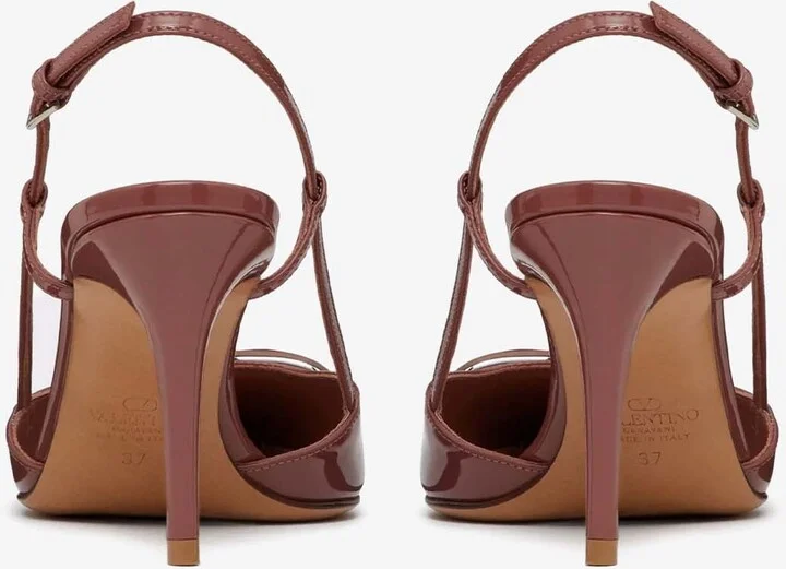 VLogo 80 Patent Leather Slingback Pumps - Image 2