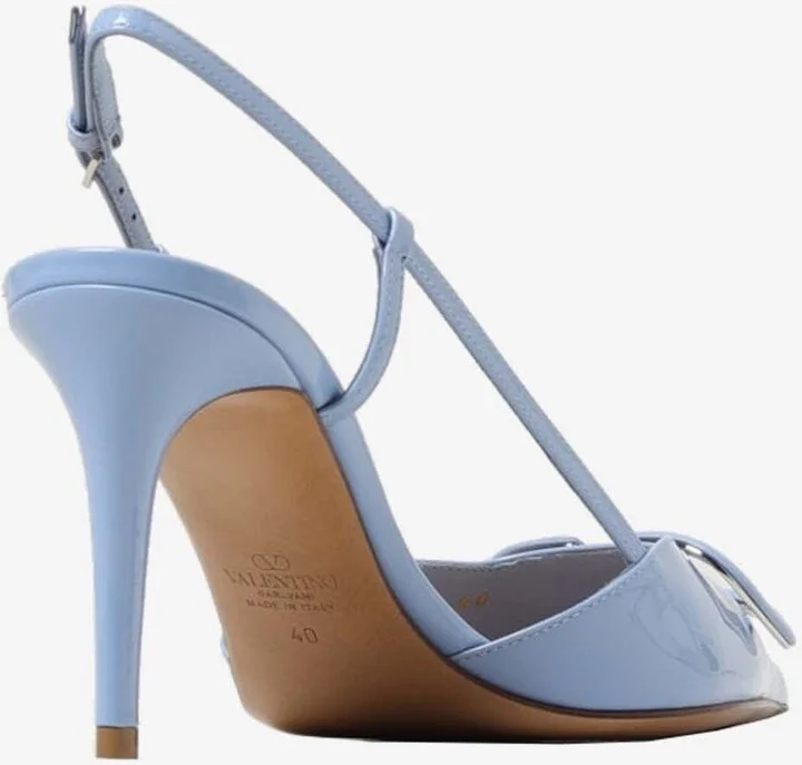 VLogo 80 Patent Leather Slingback Pumps - Image 2