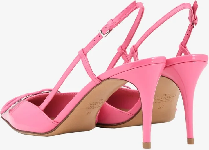 VLogo 80 Patent Leather Slingback Pumps - Image 2