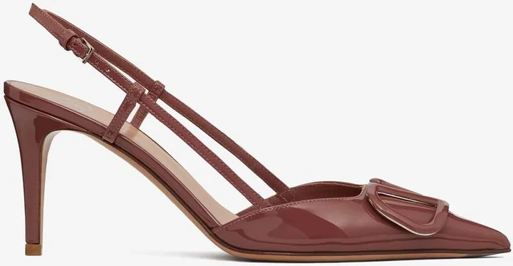 VLogo 80 Patent Leather Slingback Pumps