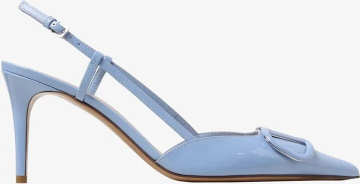 VLogo 80 Patent Leather Slingback Pumps