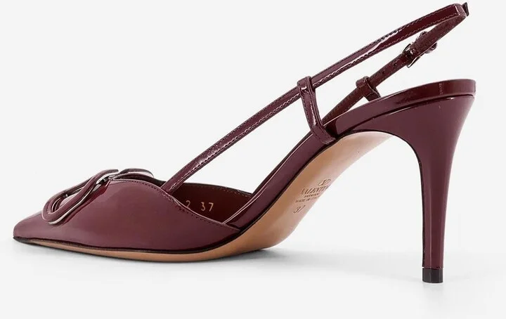 VLogo 80 Signature Leather Slingback Pumps - Image 2