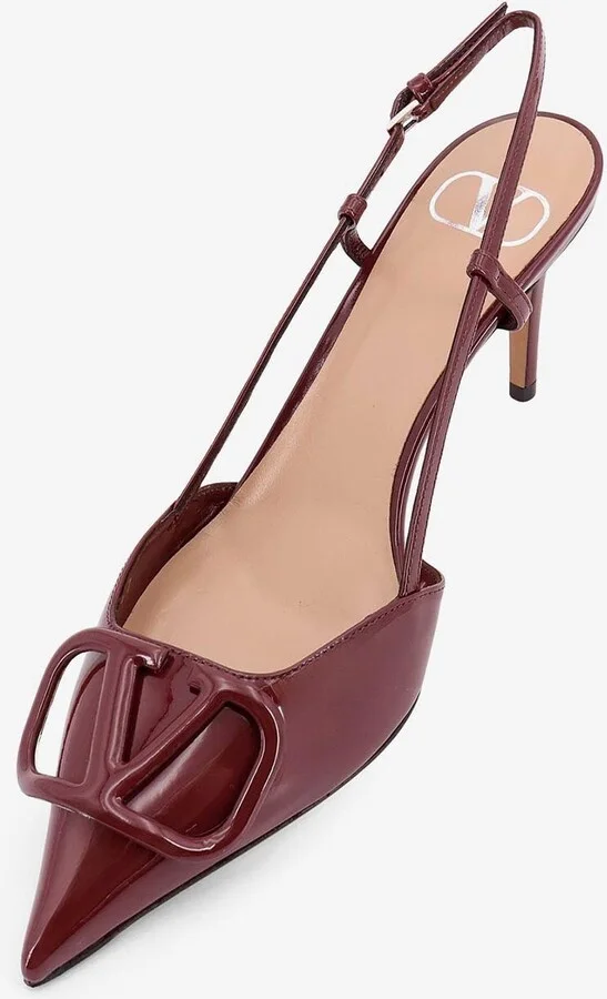 VLogo 80 Signature Leather Slingback Pumps - Image 3