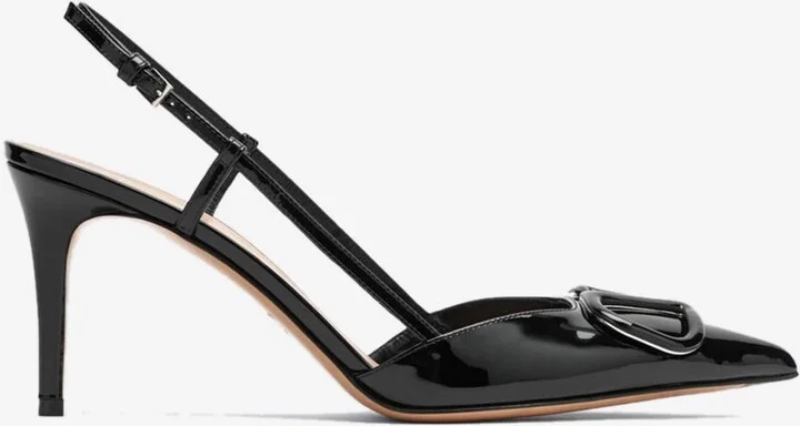 VLogo 80 Slingback Leather Pumps