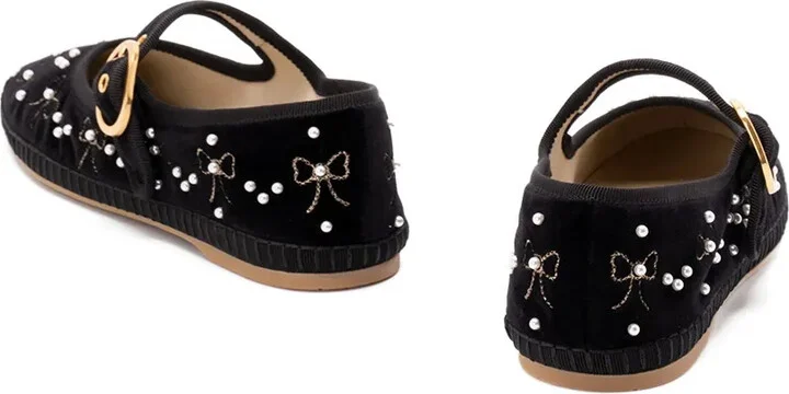 VLogo bow-embellished ballet flats - Image 3
