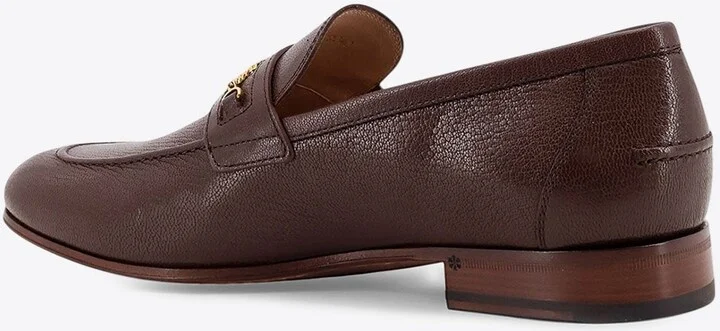 VLogo Buckle Leather Loafers - Image 2