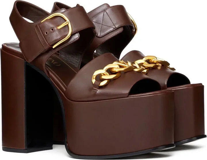 VLogo Chain 130mm platform sandals - Image 2