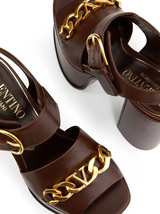 VLogo Chain 130mm platform sandals - Image 5