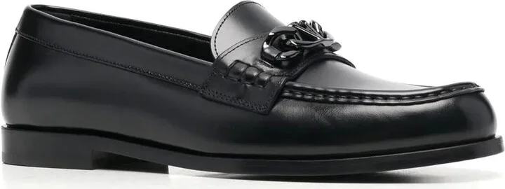 VLogo Chain leather loafers - Image 2